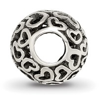 Sterling Silver Reflections Hearts Bali Bead view 2