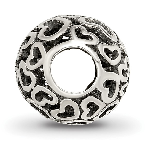Sterling Silver Reflections Hearts Bali Bead