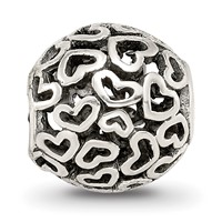 Sterling Silver Reflections Hearts Bali Bead view 3