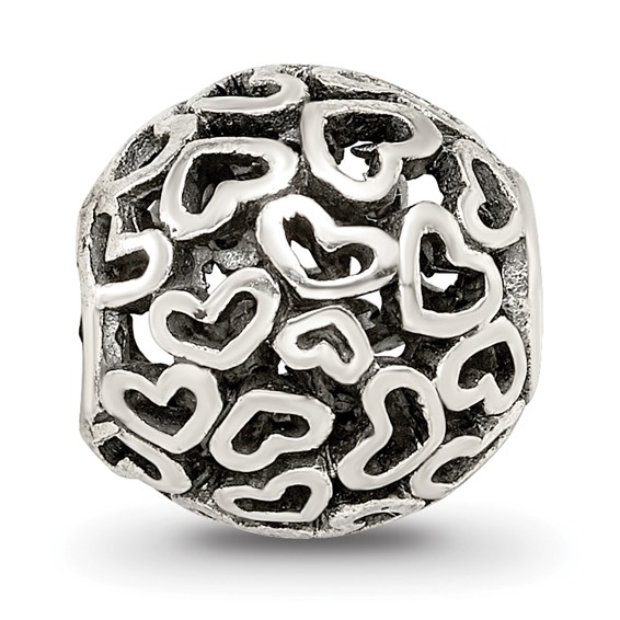 Sterling Silver Reflections Hearts Bali Bead