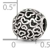 Sterling Silver Reflections Hearts Bali Bead view 4