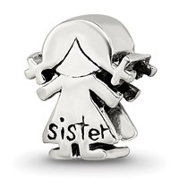 Sterling Silver Reflections Little Sister Girl Bead view 1