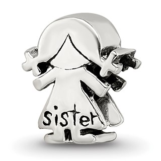 Sterling Silver Reflections Little Sister Girl Bead