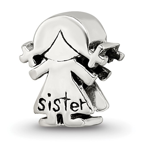 Sterling Silver Reflections Little Sister Girl Bead