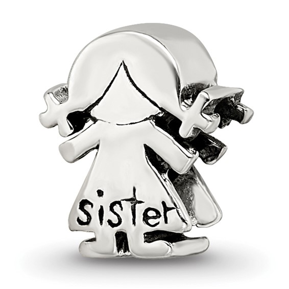 Sterling Silver Reflections Little Sister Girl Bead