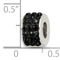 Sterling Silver Reflections Black Preciosa Crystal Bead view 5