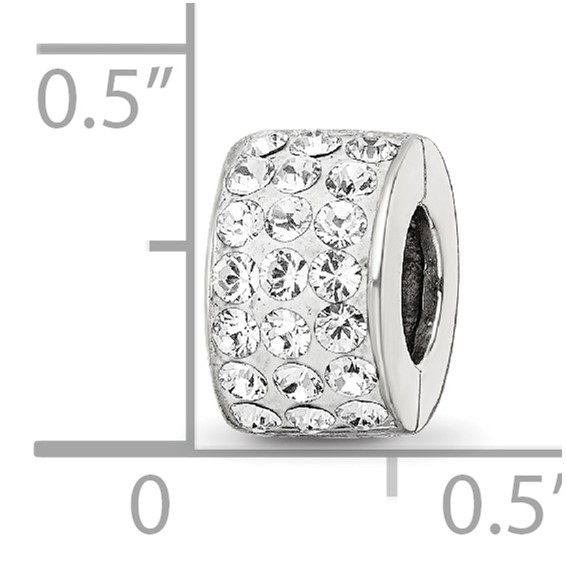 Sterling Silver Reflections Clear Preciosa Crystal Bead