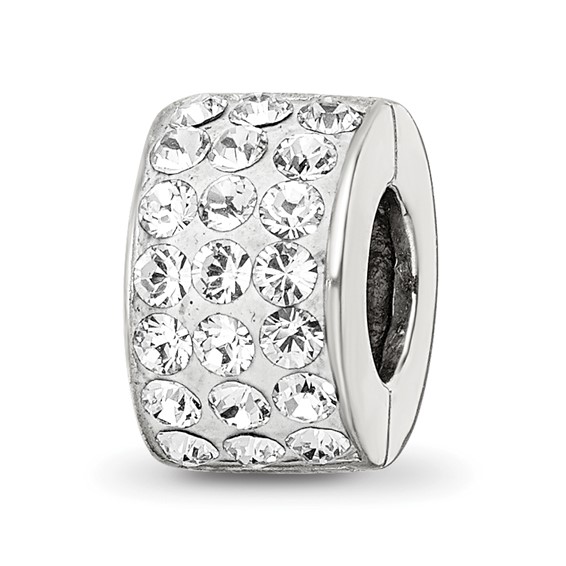 Sterling Silver Reflections Clear Preciosa Crystal Bead