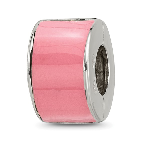 Sterling Silver Reflections Pink Preciosa Crystal Bead