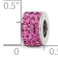 Sterling Silver Reflections Pink Preciosa Crystal Bead view 5