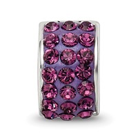 Sterling Silver Reflections Purple Preciosa Crystal Bead view 3