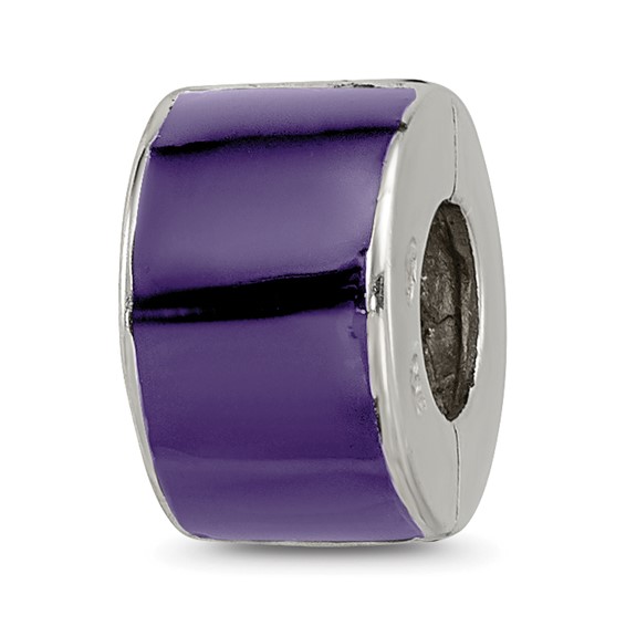 Sterling Silver Reflections Purple Preciosa Crystal Bead