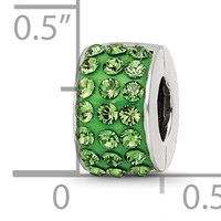 Sterling Silver Refletions Green Preciosa Crystal Bead view 4