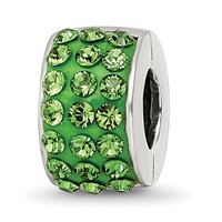 Sterling Silver Refletions Green Preciosa Crystal Bead view 1