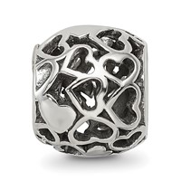 Sterling Silver Reflections Hearts Bali Bead view 3