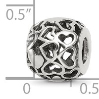 Sterling Silver Reflections Hearts Bali Bead view 5