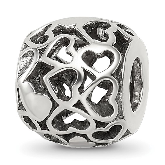 Sterling Silver Reflections Hearts Bali Bead
