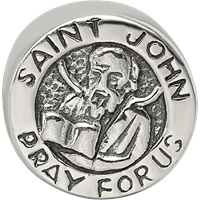 Sterling Silver Reflections Saint John Pray for Us Bead view 4