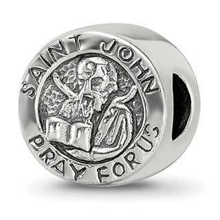 Sterling Silver Reflections Saint John Pray For Us Bead