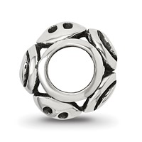 Sterling Silver Reflections Smiley Faces Bead view 2