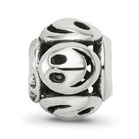 Sterling Silver Reflections Smiley Faces Bead view 3