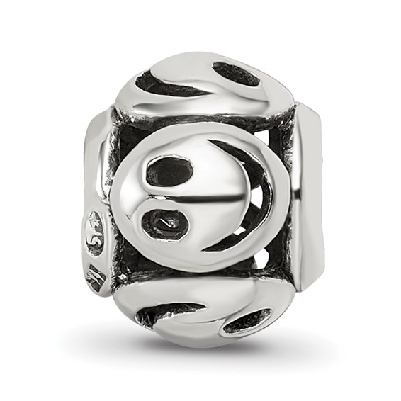 Sterling Silver Reflections Smiley Faces Bead