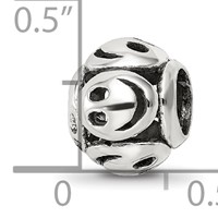 Sterling Silver Reflections Smiley Faces Bead view 4