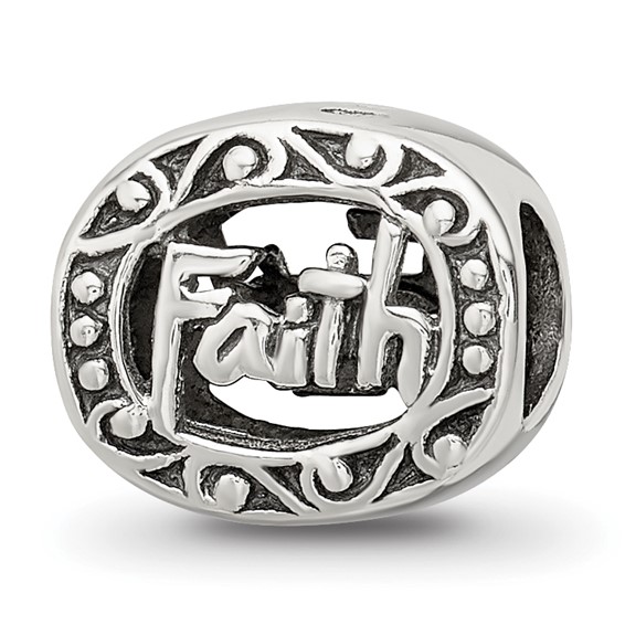 Sterling Silver Reflections Faith Bead