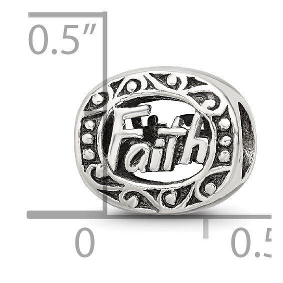 Sterling Silver Reflections Faith Bead