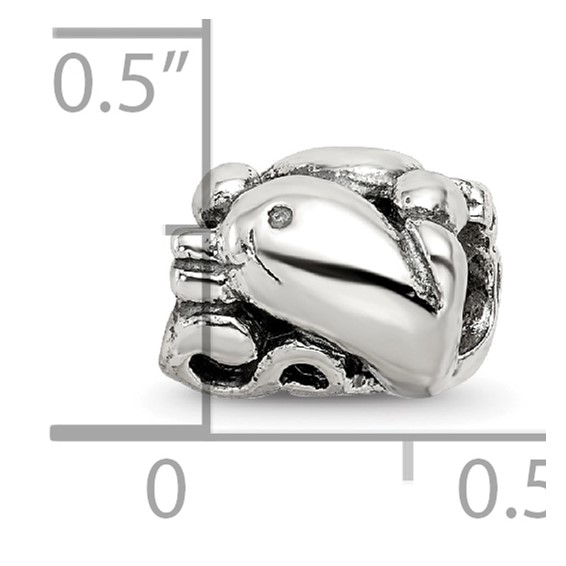 Sterling Silver Reflections Dolphin Bead