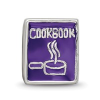 Sterling Silver Reflections Purple Enameled Cookbook Bead view 3