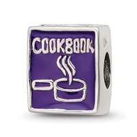 Sterling Silver Reflections Purple Enameled Cookbook Bead view 4