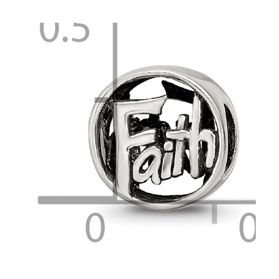 Sterling Silver Reflections Faith Bead