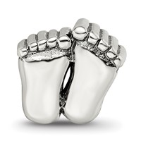 Sterling Silver Reflections Feet Bead view 3
