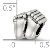 Sterling Silver Reflections Feet Bead view 4