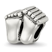 Sterling Silver Reflections Feet Bead view 1