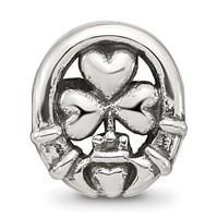 Sterling Silver Reflections Three Leaf Clover Bead view 3