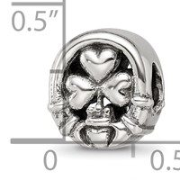 Sterling Silver Reflections Three Leaf Clover Bead view 4