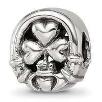Sterling Silver Reflections Three Leaf Clover Bead view 1