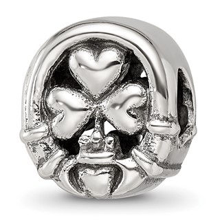 Sterling Silver Reflections Three Leaf Clover Bead