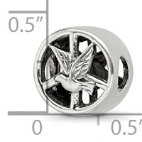 Sterling Silver Reflections Dove & Peace Sign Bead view 4