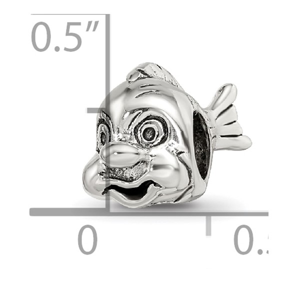 Sterling Silver Reflections Fish Bead