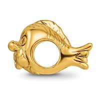 Sterling Silver Gold-plated Reflections Fish Bead view 2