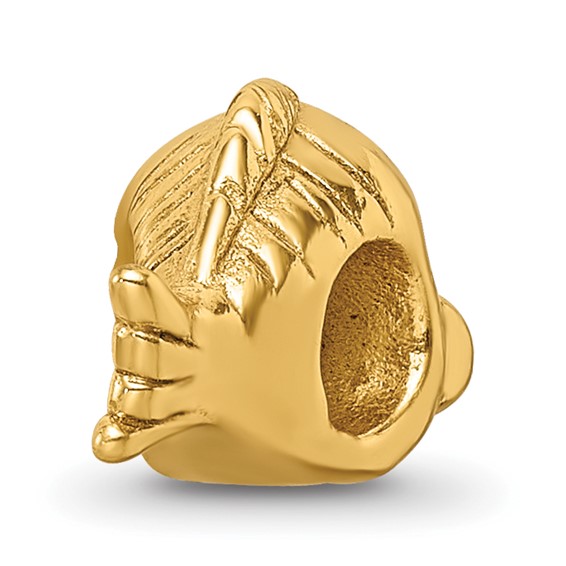 Sterling Silver Gold-plated Reflections Fish Bead