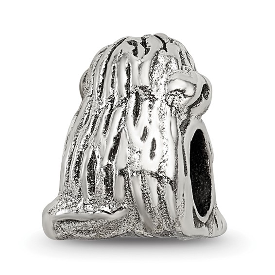 Sterling Silver Reflections Sitting Puppy Bead