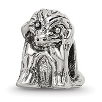 Sterling Silver Reflections Sitting Puppy Bead view 1