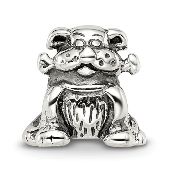 Sterling Silver Reflections Dog with Bone Bead