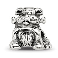 Sterling Silver Reflections Dog with Bone Bead view 1