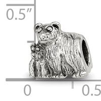 Sterling Silver Reflections Mama & Baby Bear Bead view 5
