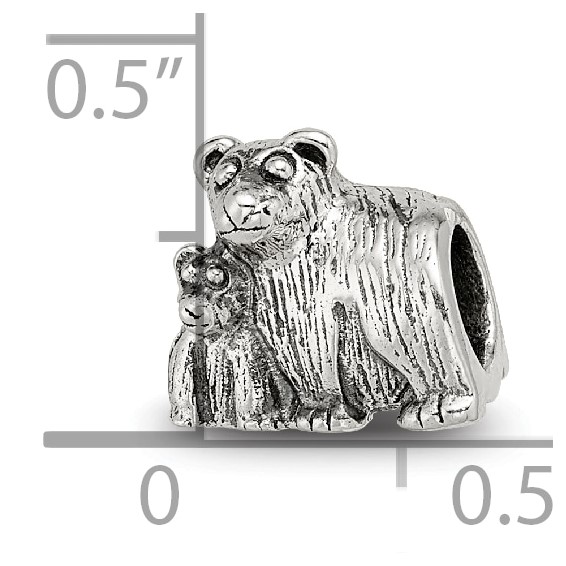 Sterling Silver Reflections Mama & Baby Bear Bead